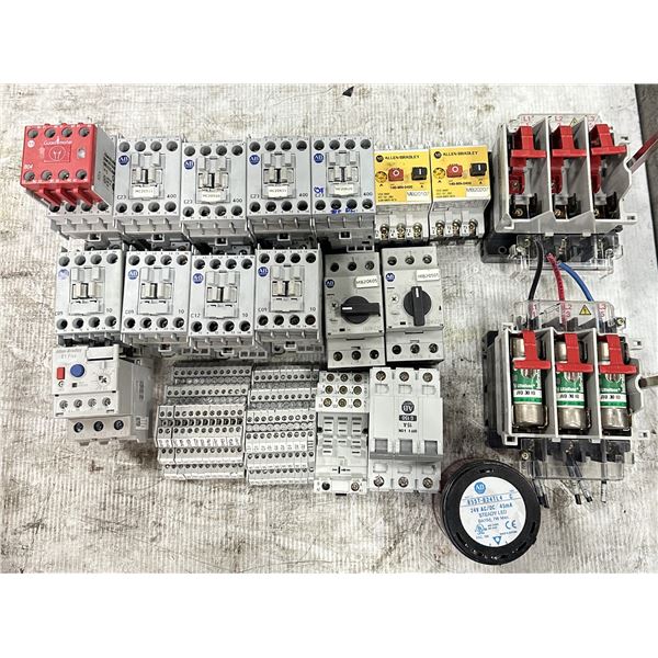 Lot of Misc. Allen Bradley Contactors, Circuit Breakers, Fuse Holders Plus More+++
