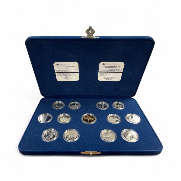 Sterling Silver Canadian 13-Coin Confederation 125th Anniversary Provincial Quarters Proof Set - All
