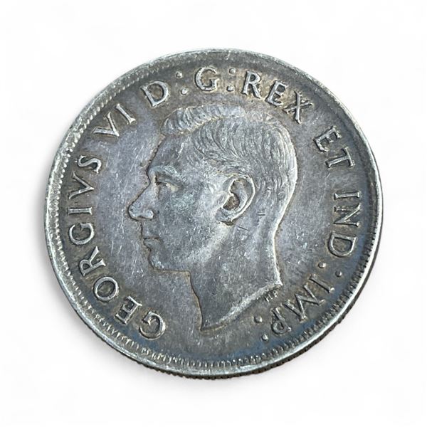1939 Canadian Silver Dollar Coin - Commemorating the Royal Visit - Circulated .800 Silver