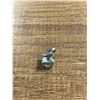 Image 3 : 10 KT White Gold Blue Topaz Pendant - Topaz is 7.5 mm x 7.5 mm