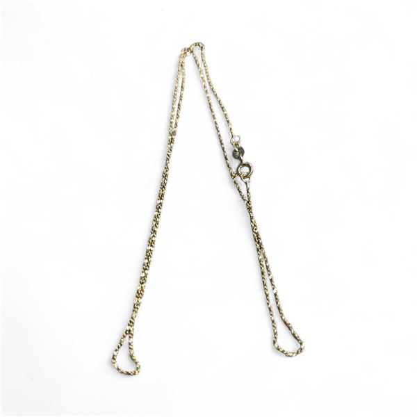 10 KT Gold  17" Fine Chain Necklace - Weight: 1.5 grams