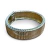 Image 1 : Vintage Italian Sterling Silver Bracelet with Safety Catch - 7.5" Long x .75" wide. Weight: 29 grams