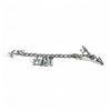 Image 1 : 8" Sterling Silver Charm Bracelet with 7 Sterling Charms - Total weight: 250 grams