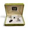 Image 1 : Vintage Canadian Smith & Bond Sterling Silver Cuff Links & Tie Tac Set in Original Box