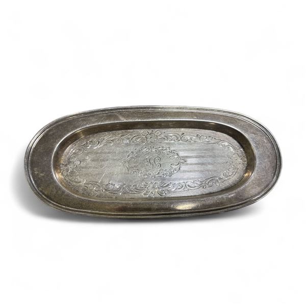 Vintage Birks Sterling 3" x 6' Condiment Tray - Monogrammed - Weight: 38 grams