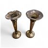 Image 4 : Pair of Vintage Birks Sterling Candle Holders -Some damage -  we believe the bases are weighted - To