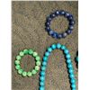 Image 3 : 3 Stretch Bracelets & 1 Necklace  with Large Stone Beads - Beads range from 13mm to 17mm