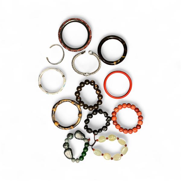 12 Bracelets Made from a Variety of Materials.