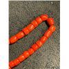 Image 3 : 38" Coral and Jade Bead Necklace - Largest bead diameter is 14.5mm