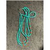 Image 2 : 18" Triple Strand Turquoise with Coral Accents Necklace - Toggle Clasp