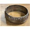 Image 3 : 1950s Sterling Silver Hinged Bangle Bracelet - 1" Wide - Weight: 41 grams