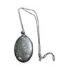 Image 1 : Large 1950s Sterling Silver Locket on 26" Rope Chain - Locket is 2" x 3" - Total Weight: 38 grams