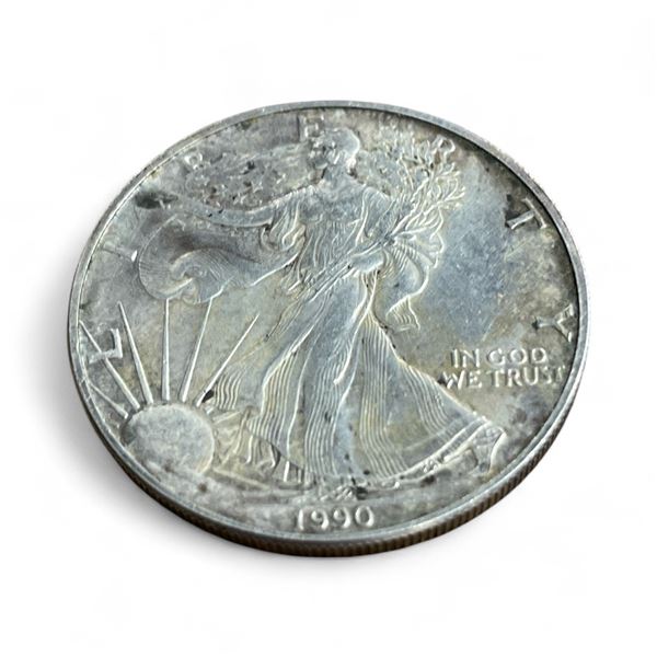 1990 US Walking Liberty Silver Dollar