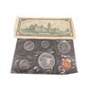 Image 2 : 1967 Canadian Centennial $1 Bill and Proof-Like Silver Coin Set - $1 1867-1967  Bill - The 10¢, 25¢,