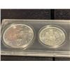 Image 3 : 1962 Canadian 6 Coin Set in Holder - The 10¢, 25¢, 50¢ and $1 coins are .800 Silver