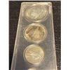 Image 2 : 1967 Circulated Canadian 6 Coin Set in Holder - The 50¢ and $1 coins are .800 Silver, and the 25¢ an