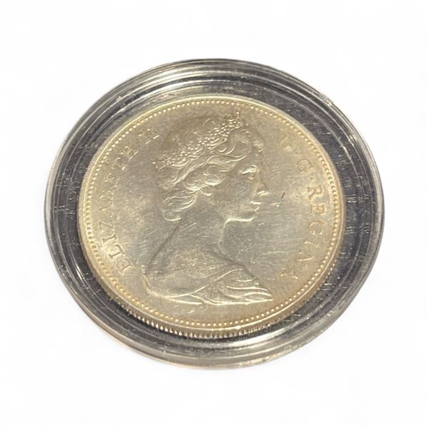 1966 Canadian Silver Dollar - .800 Silver - In capsule