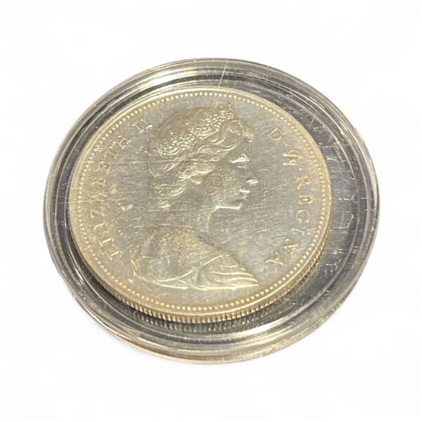 1966 Canadian Silver Dollar - .800 Silver - In capsule