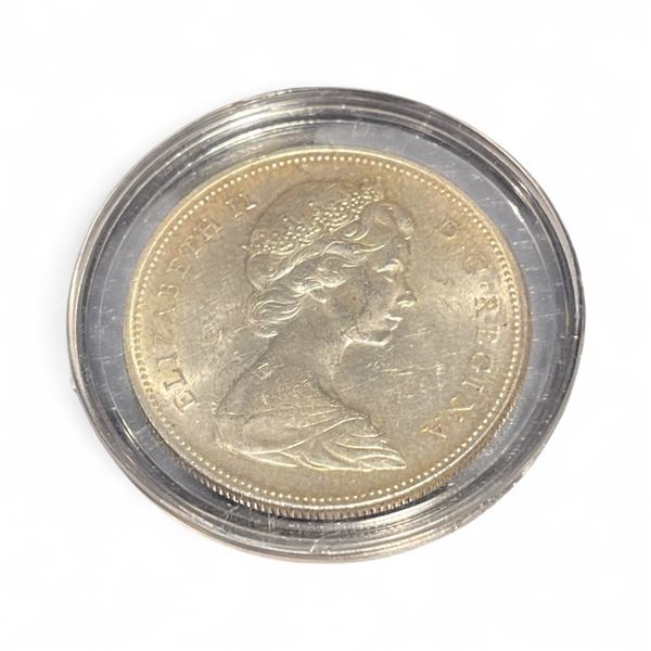 1966 Canadian Silver Dollar - .800 Silver - In capsule