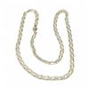 Image 1 : 19" Sterling Silver Flat Link Chain with Lobster Clap; - 4.6mm wide - Weight 26 grams