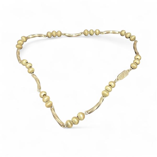 16" .925 Mexico Bar & Ball Necklace - Hallmarked RHG Balls are 6.7 mm - Weight: 26 grams