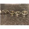 Image 3 : 7 Sterling Silver Rings - Variety of styles and sizes - Total weight: 25 grams
