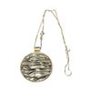 Image 1 : 2" Diameter Sterling Silver Pendant on a 17" Sterling Chain - Weight: 13 grams