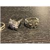 Image 3 : 5 Sterling Silver & Gemstone Rings - Variety of styles and sizes - Total weight including gems: 21 g