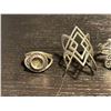 Image 2 : 4 Sterling Silver Rings - Variety of styles and sizes - Total weight: 25 grams