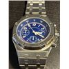 Image 2 : Audemars Piguet Replica Stainless Steel Chronograph Watch with Blue Dial - No box - Gently Used