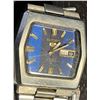 Image 4 : Men's Vintage Seiko 5 Day/Date Watch - Stainless Steel - 2 Tone Blue Face - Model: 6119-5460. No box