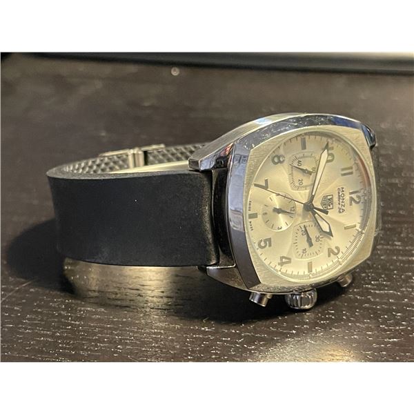 Tag Heuer Monza Calibre 36 Wrist Watch with Black Rubber Strap - No Box. No Authenticated.