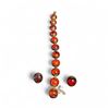 Image 1 : Antique Amber Bracelet & Earrings Set in Sterling Silver - 8" Bracelet with box clasp & safety chain