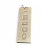 Image 1 : Vintage Sterling Silver Vertical Bar Pendant with British Hallmarks - 44mm x 14.8mm x 4.2mm - Weight