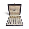 Image 1 : Set of 6 Vintage .800 Silver Teaspoons - 4" Teaspoons in a Casa Brandt S. Paulo Box - Total Weight: