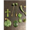 Image 2 : Group of Jade Jewelry and Jade Pieces