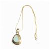Image 1 : Sterling Silver Opal Pendant Necklace - 1.5" Pendant on an 18" Chain - Total weight including gemsto