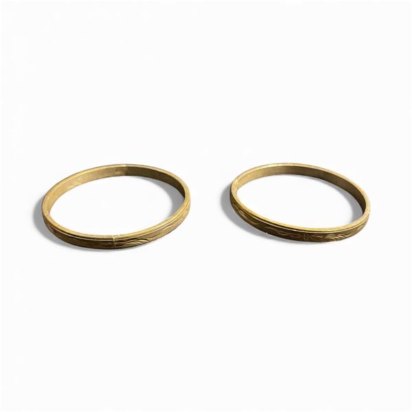 2 Matching Sterling Silver Hidden Hinge Bangle Bracelets - Total weight: 41.5 grams