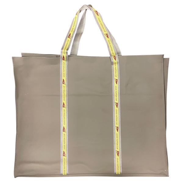Louis Vuitton Gray Cup Tote Vinyl Bag - Authenticity Not Verified