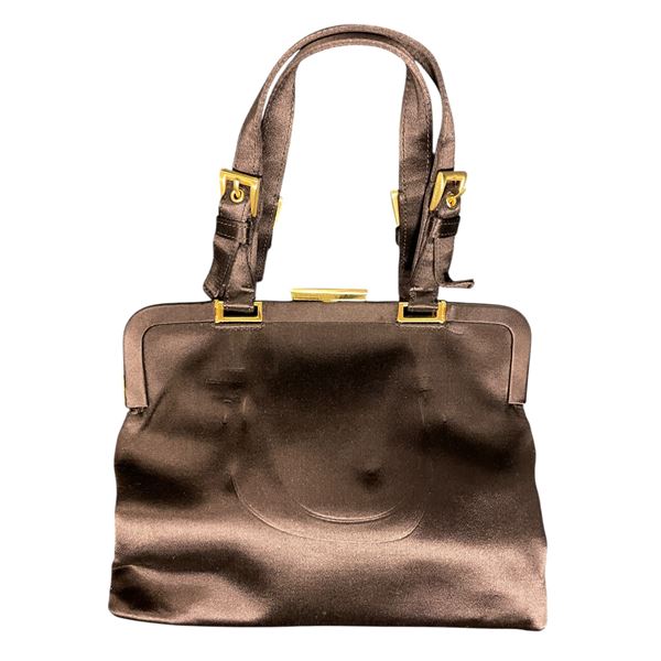 Prada Satin Brown Handle Bag - Authenticity Not Verified