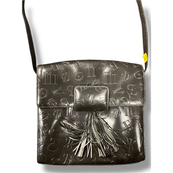 PAM Black Alphabet‑Embossed Crossbody Bag - Authenticity Not Verified