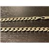 Image 2 : 20" Sterling Silver Flat Curb Link Chain - 7.5 mm wide - Weight: 43.5 grams