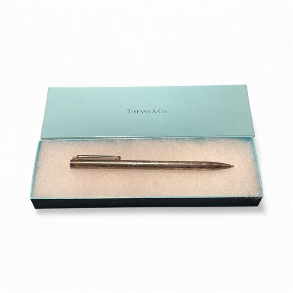 Tiffany & Co .925 Silver Ladies Twist Ball Point Pen with Box - Hallmarked Tiffany & Co. USA