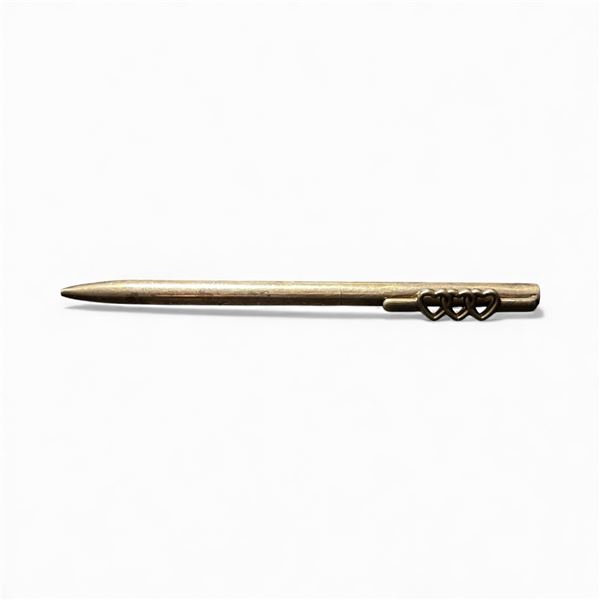 Tiffany & Co .925 Silver Ladies Triple Open Heart Twist Ball Point Pen  - Hallmarked Tiffany & Co.