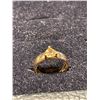 Image 3 : 14KT Gold Ring with Heart  Shaped Citrine - Size 3.5 - Band is4.5mm wide - Total weight including ge