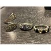 Image 2 : 7 Sterling Silver Rings with Stones - Variety of styles and sizes - Total weight including stones: 2
