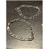 Image 2 : 6 Vintage Sterling Silver Bracelets - 1 engraved and 1 has marquisate gems - Total weight: 25 grams