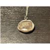 Image 2 : Sterling Silver Pyrrha "Carpe Diem" Talisman Necklace - 1" Pendant on 19" chain with Pyrrha tag  (Re