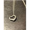 Image 2 : Tiffany & Co. Spain Sterling Silver Heart Pendant on Sterling Tiffany Chain - Heart is 16mm - Chain 