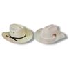 Image 1 : White Straw Cowboy Hat and White Felt Calgary Stampede Cowboy Hat